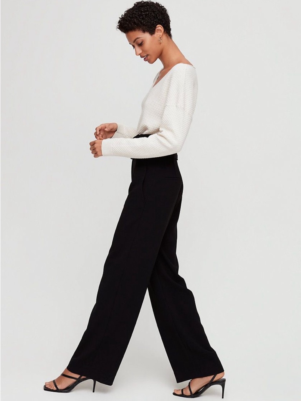 Aritzia Babaton Jermaine Black High Waist Wide Leg Pants Size 2 - Picture 12 of 12